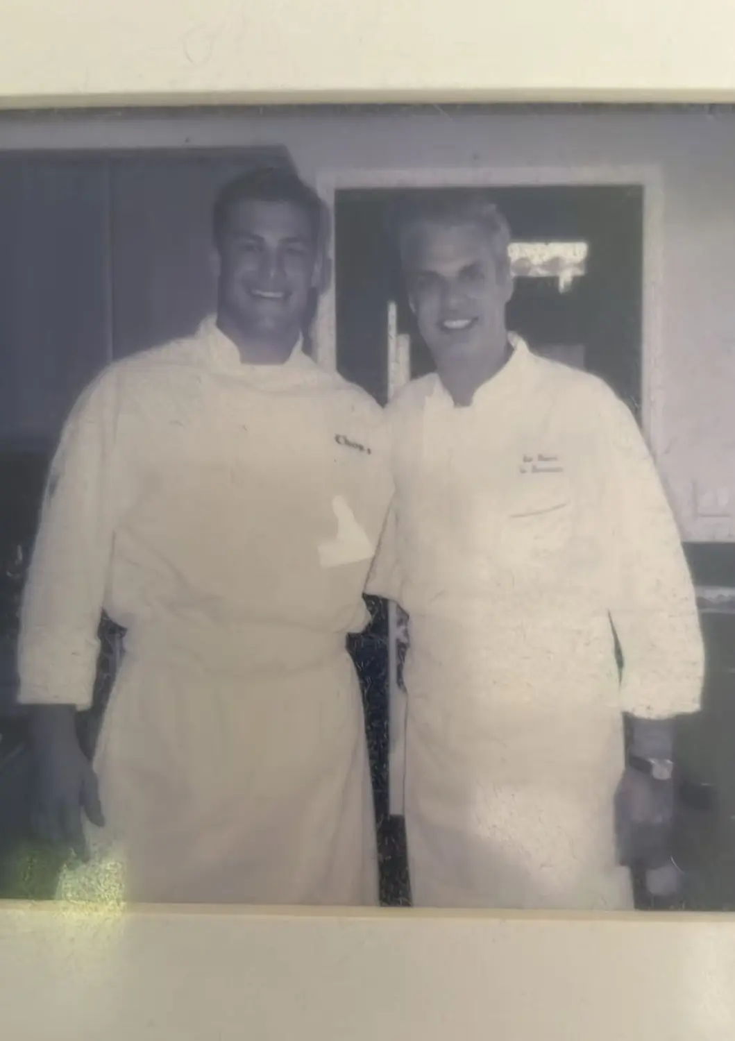 Chef Paul Aceto in chef whites early in his career