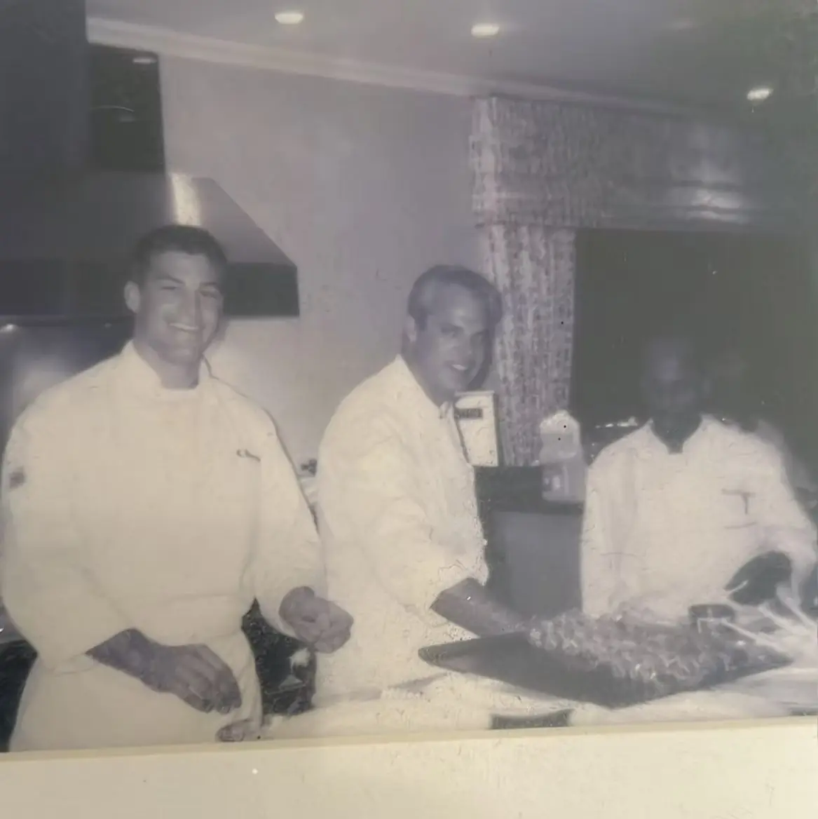 Chef Paul Aceto early in his career in a professional kitchen