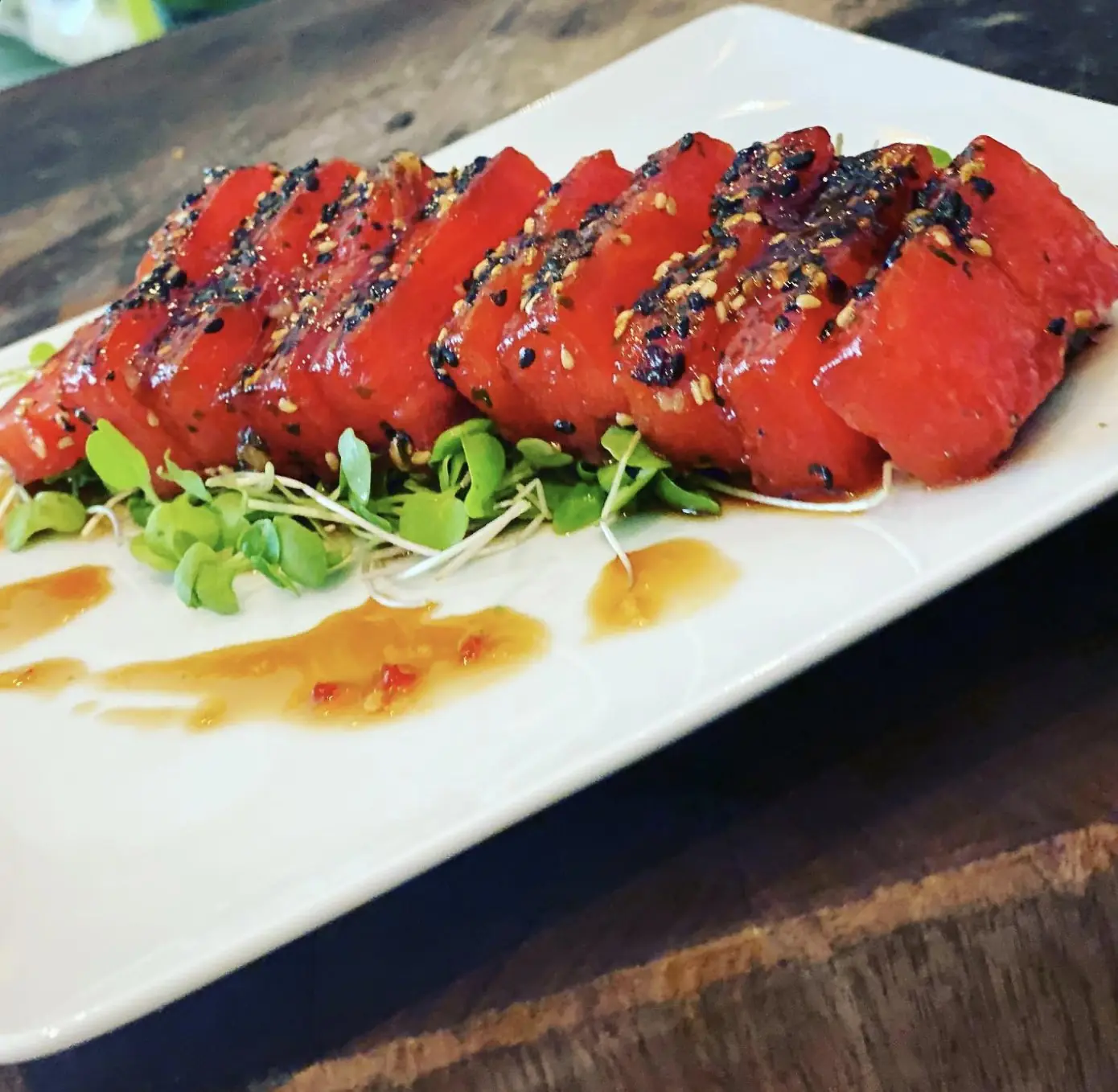 Sesame-Glazed Sashimi — Silver Spoon Events by Chef Paul Aceto